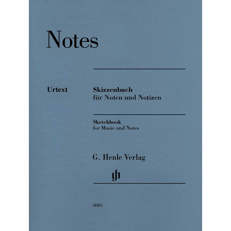 Henle Notes, Large - Sketchbook For Music & Notes (Manuscript Paper Sketchbook) G. Henle Verlag HN8005 HN 8005 HL51488005 51488005