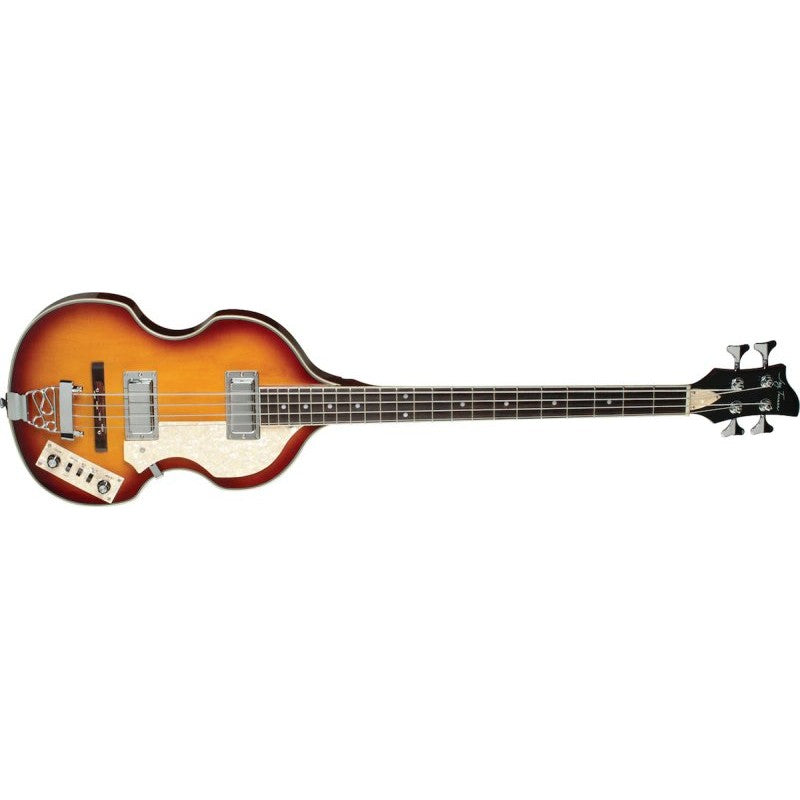 Jay Turser - Violin-Style 4-String Semi-Hollow Body Electric Bass, Vintage Sunburst - JTB-510-VS
