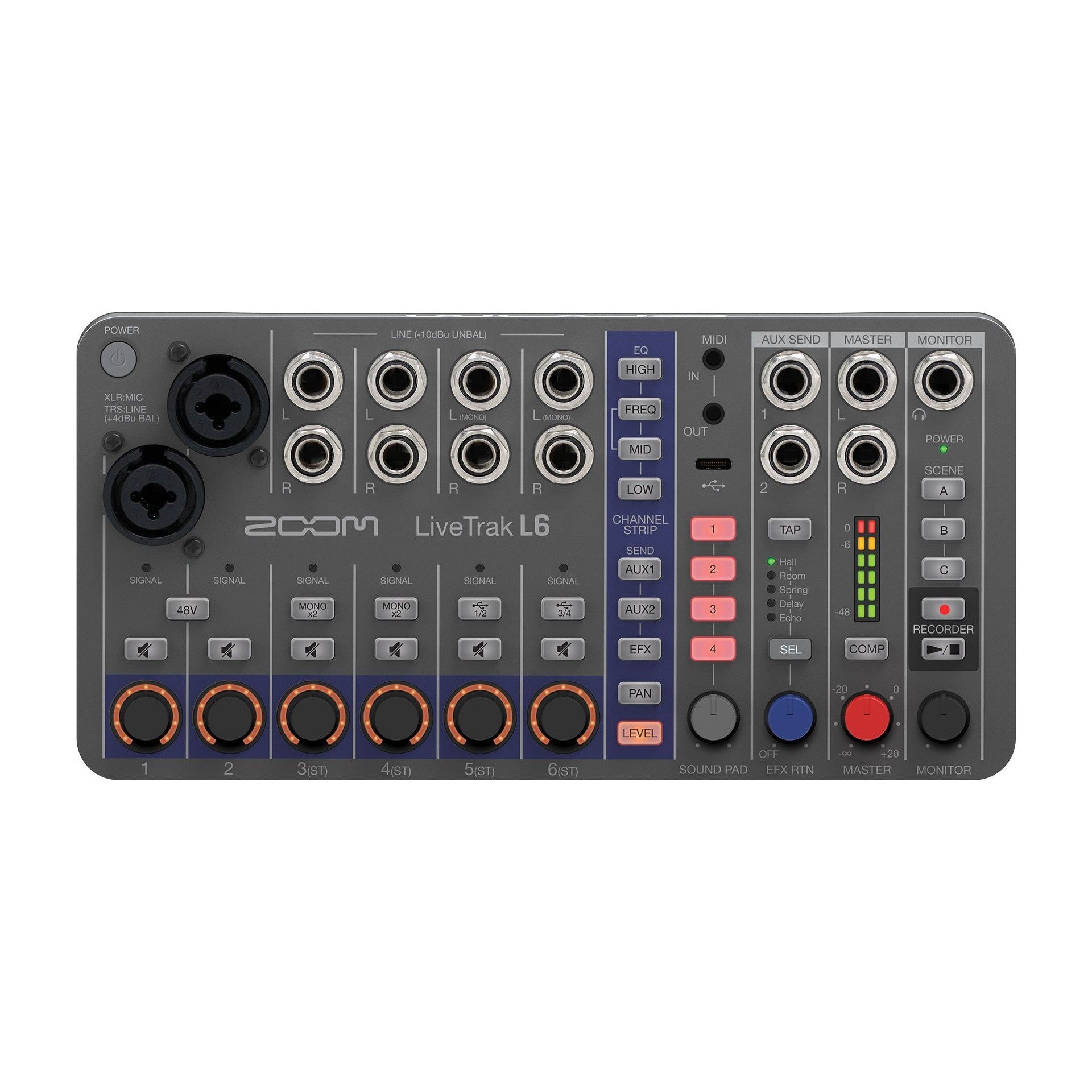 Zoom - LiveTrak L6 10-Track Digital Mixer / Recorder - ZL6