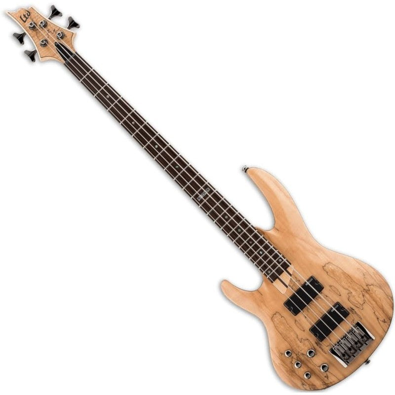 ESP - LTD Spalted Maple Natural Satin Left-handed Bass Guitar - LB204SMNSLH