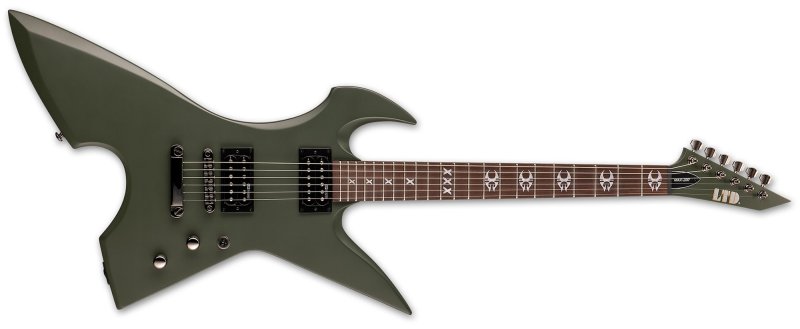 ESP - Max-200 RPR Electric Guitar, Military Green Satin - LMAX200RPRMGS