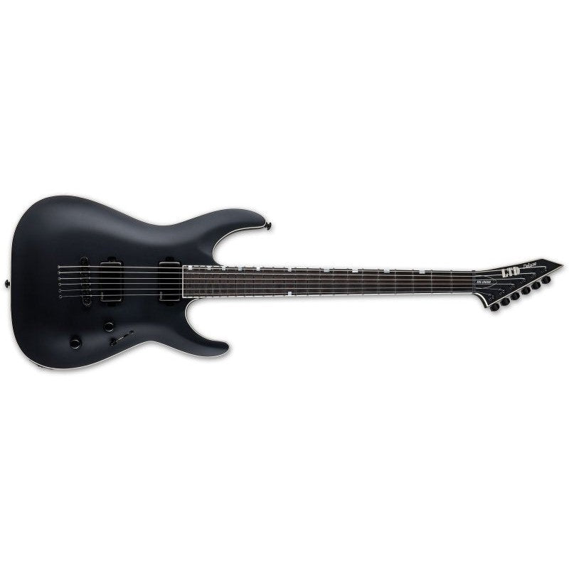 ESP - MH-1000 Baritone Electric Guitar - Black Satin - LMH1000BBLKS