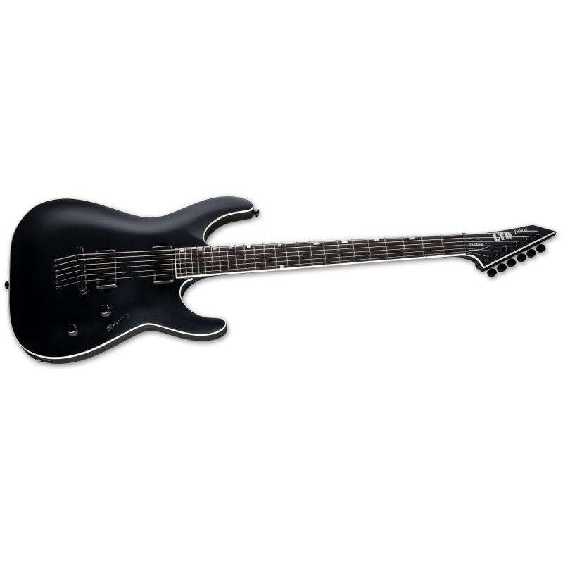 ESP - MH-1000 Baritone Electric Guitar - Black Satin - LMH1000BBLKS