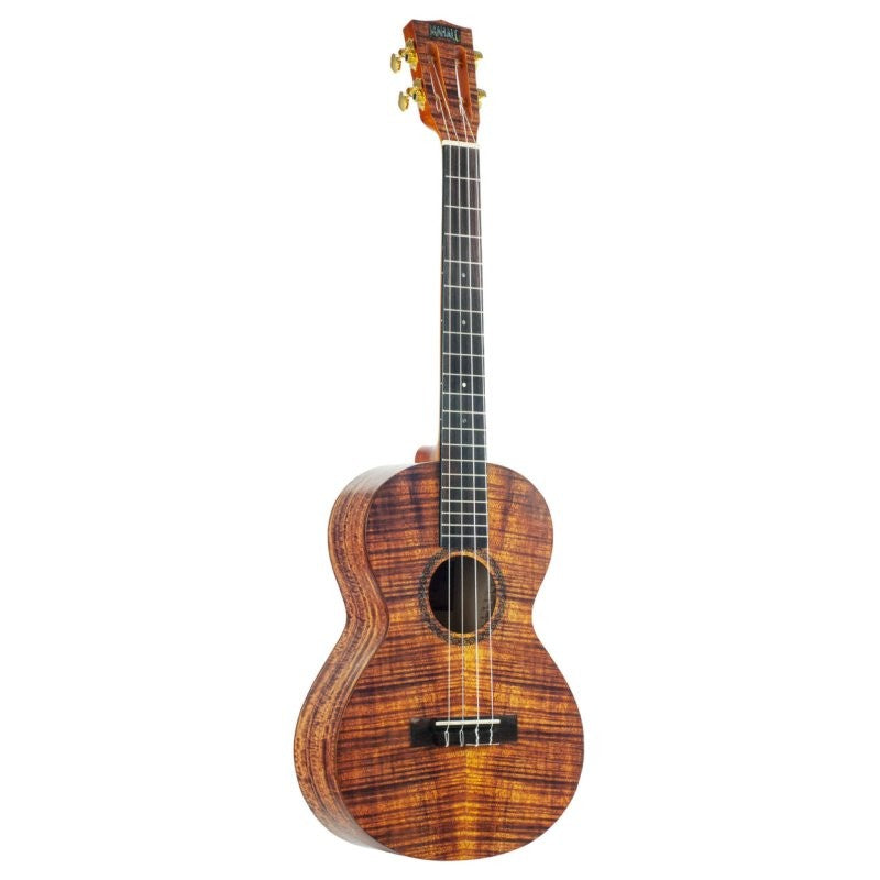 Mahalo Ukuleles - Artist Elite Series Photo Flame Koa Baritone Ukulele With Bag, Matt Finish - MA4KA