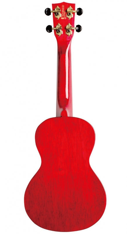 Mahalo Ukuleles - Hano Series Concert Ukulele Transparent Red - MH2-TWR