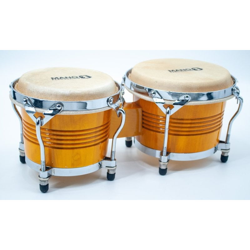 Mano Percussion - 7” & 8” Bongo Set With Traditional Rims, Natural - MP1778-NA