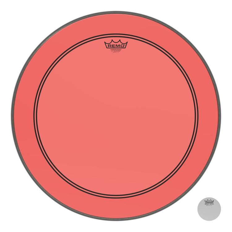 Remo - Powerstroke 3 Colortone Bass Drum Head 22" - Red - P3-1322-CT-RD