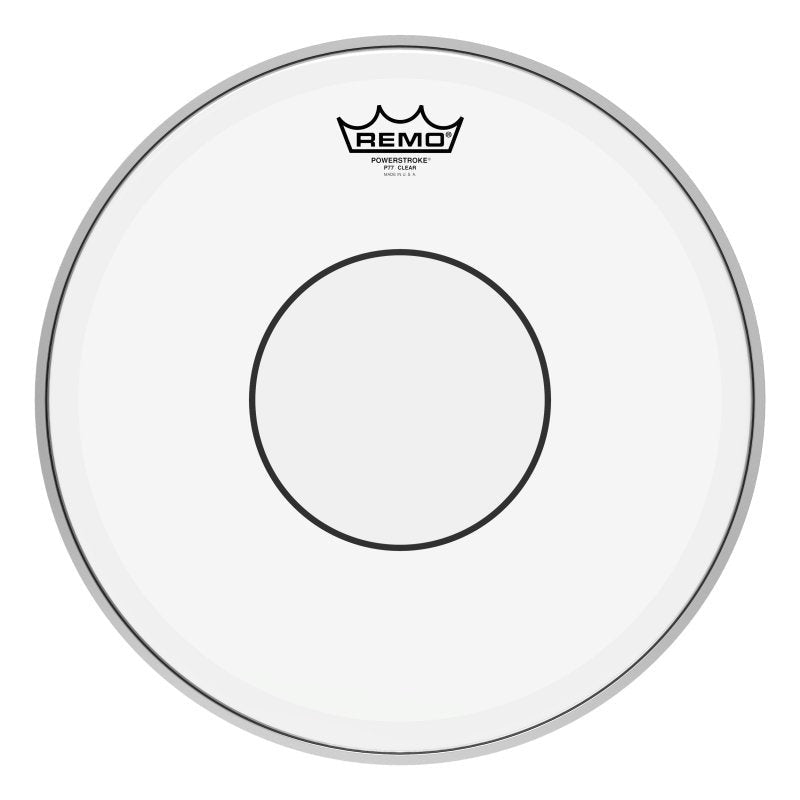 Remo - Powerstroke® 77 Clear Clear Dot Drumhead - Top Clear Dot, 13" - P7-0313-C2