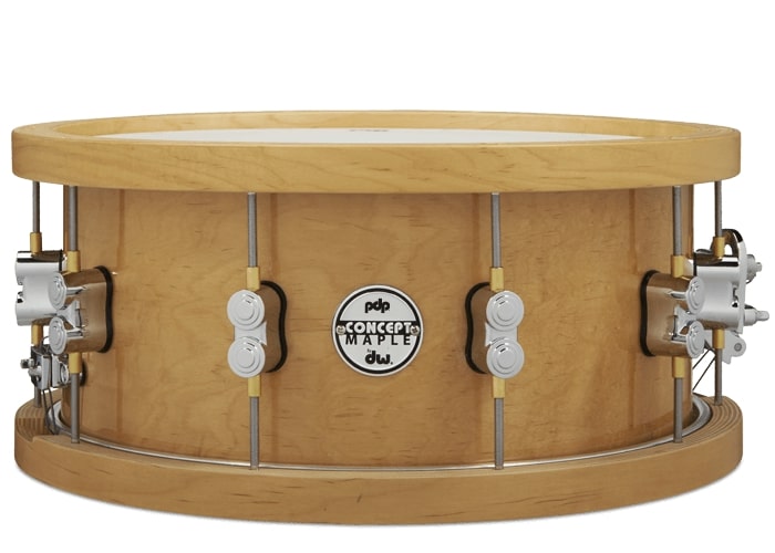 PACIFIC DRUMS & PERC - 6.5" x 14" Concept Series Wood Hoop 20-ply Maple Snare - PDSN6514NAWH