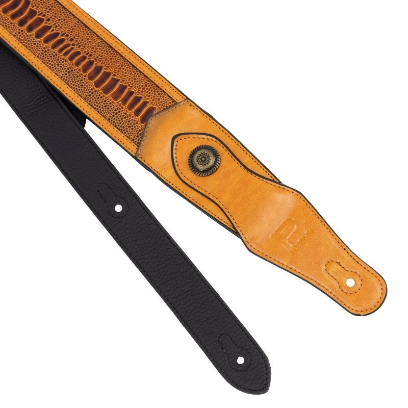 Profile - Western Strap with Brass Buckle, Tan Crocodile Pattern - PGS-EGL-6500-TN