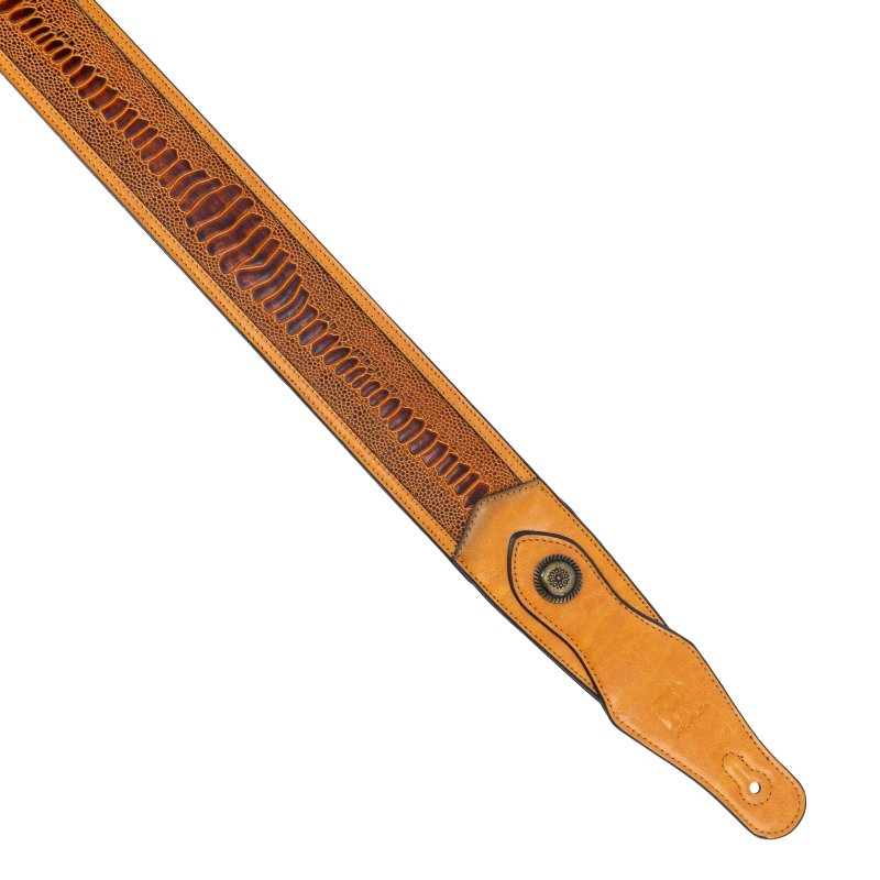 Profile - Western Strap with Brass Buckle, Tan Crocodile Pattern - PGS-EGL-6500-TN