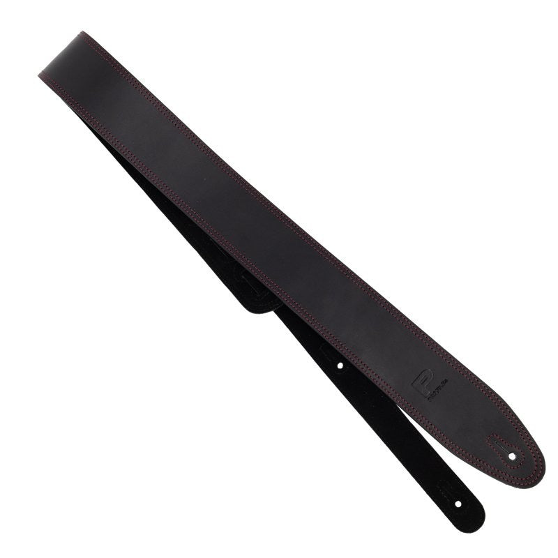 Profile - 2.5" Leather Strap with Red Double Stitching, Black - PGS-IL-7100-BKRD