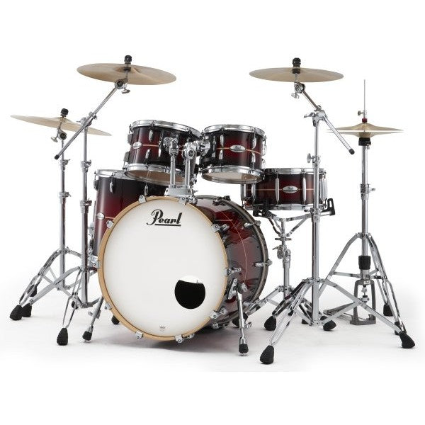 Pearl - PMX Series 4-Piece Drum Shell Pack, Red Stripe Burst - PMX924BEDPC836