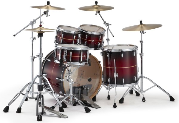 Pearl - PMX Series 4-Piece Drum Shell Pack, Red Stripe Burst - PMX924BEDPC836