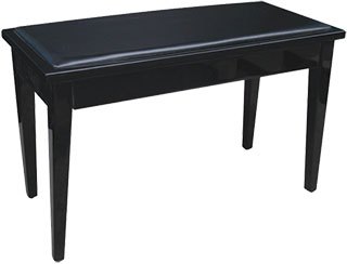 Profile - Piano Bench w/ Compartment Black - PPB-102C