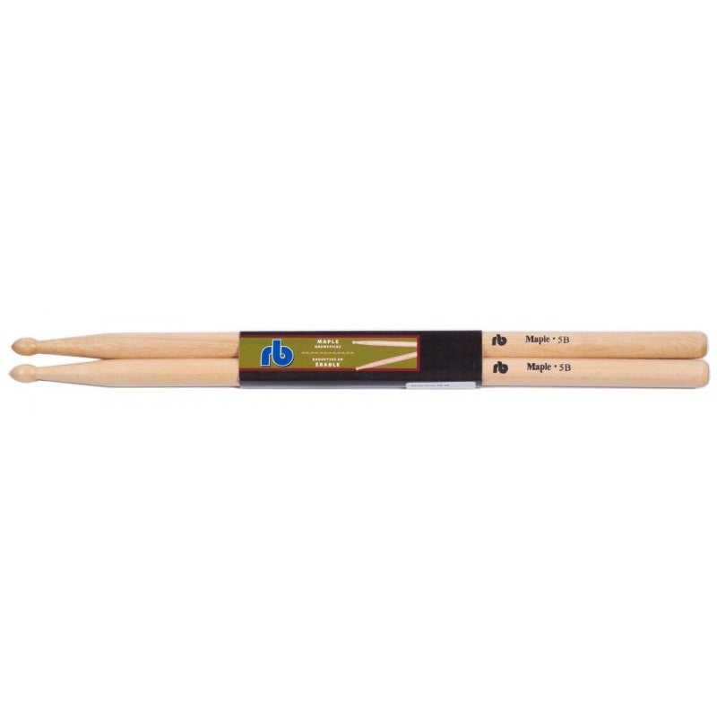RB Percussion & Accessories - Maple Drum Sticks with Wooden Tip - RB-5B
