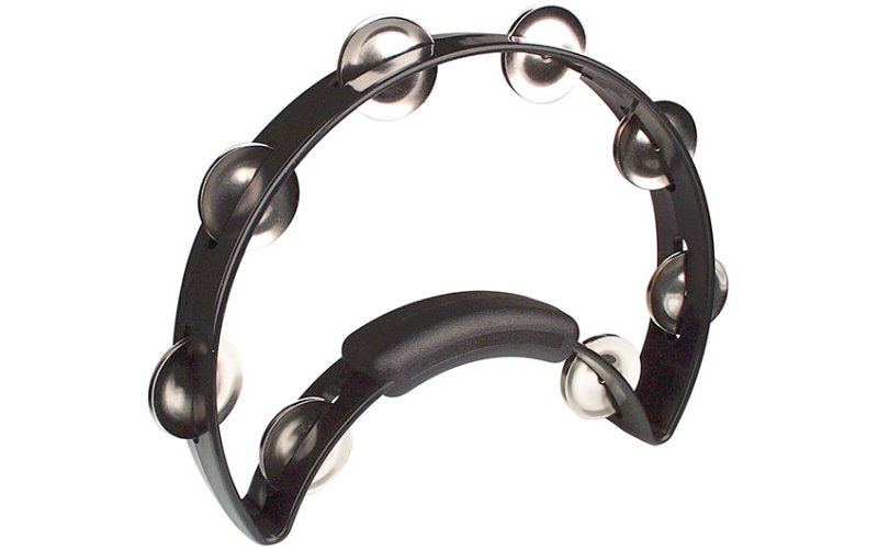 Rhythm Tech - Black with Nickel Jingles Solo Tambourine - RT1210