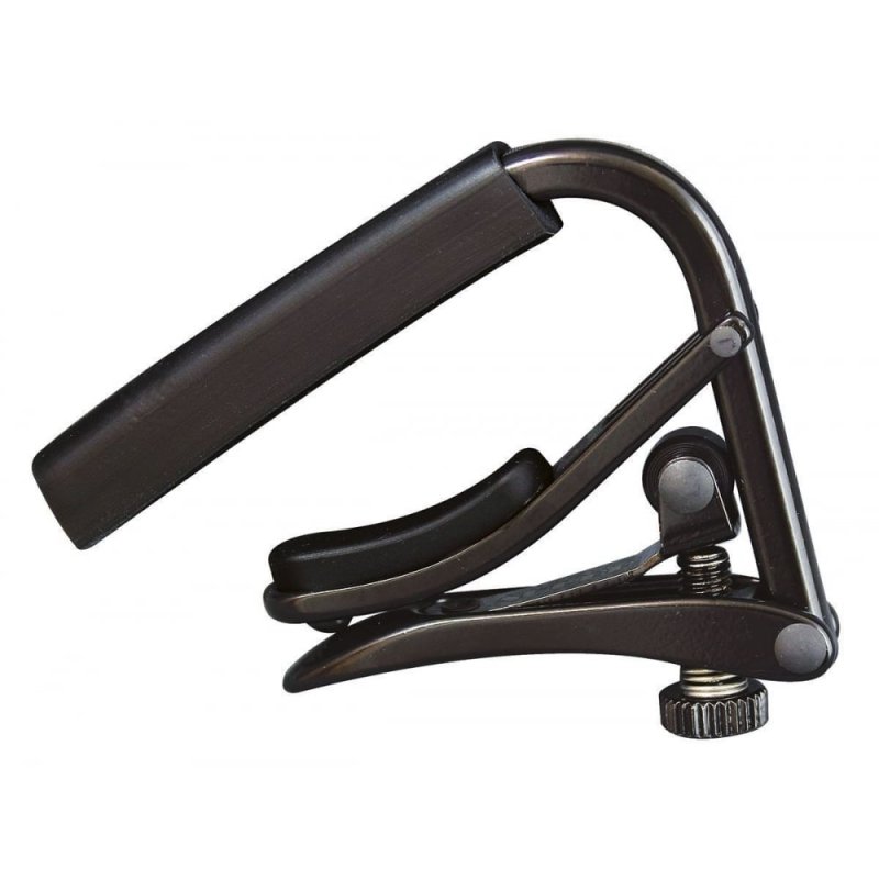 Shubb - Capo Noir Series - Black Chrome Capo For Steel String Guitar - SHUBB-C1K