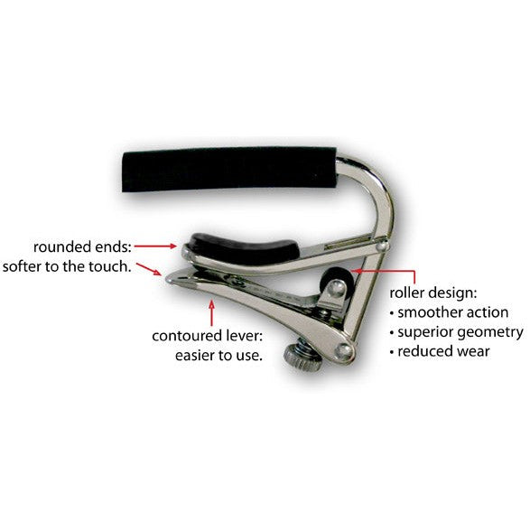 Shubb - Standard Series - Polished Nickel Capo For Banjos / Mandolins - SHUBB-C5