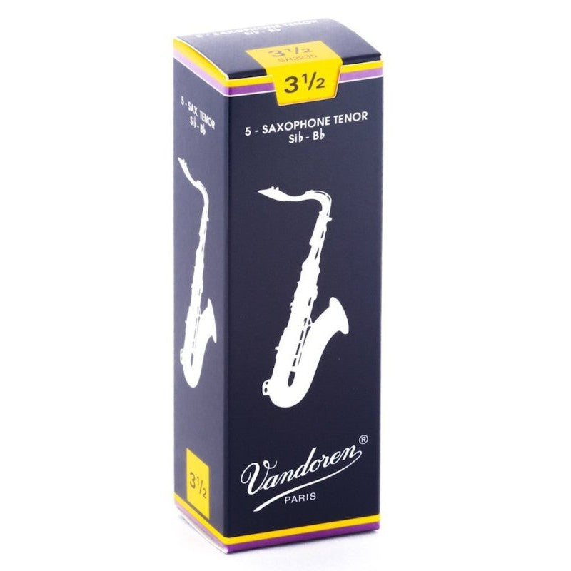 Vandoren - Tenor Sax Traditional Reeds Strength 3.5; Box of 5 - SR2235
