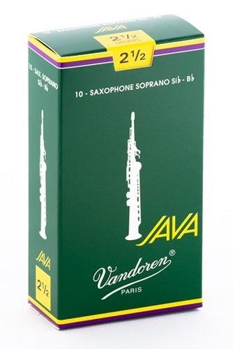 Vandoren - Soprano Sax JAVA Reeds Strength 2.5; Box of 10 - SR3025