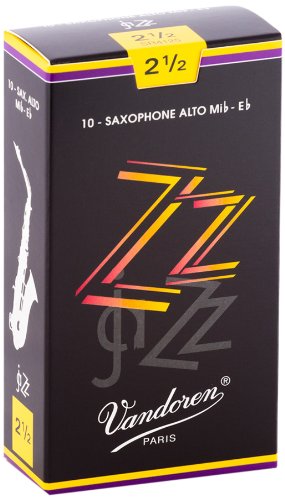 Vandoren - Alto Sax ZZ Reeds Strength 2.5; Box of 10 - SR4125