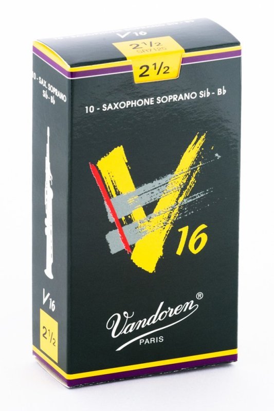 Vandoren - Soprano Sax V16 Reeds Strength 2.5; Box of 10 - SR7125