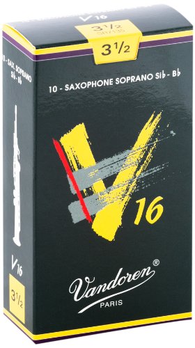 Vandoren - Soprano Sax V16 Reeds Strength 3.5; Box of 10 - SR7135
