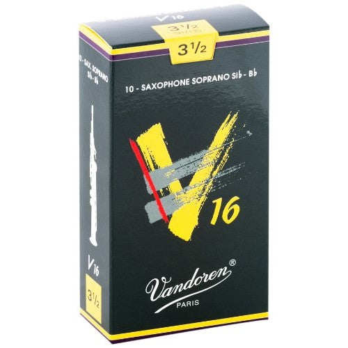 Vandoren - Soprano Sax V16 Reeds Strength 3.5; Box of 10 - SR7135