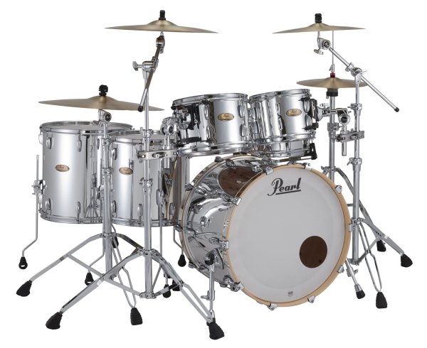 Pearl - Session Studio Select Series 4-piece Drum Shell Pack, Mirror Chrome - STS924XSPC426