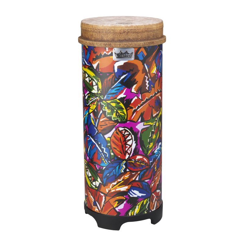 Remo - 50-Series Tubano® Drum - Pre-Tuned, Tropical Leaf, 10" - TU-0510-09