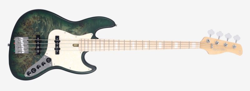 Sire Bass Guitars - Marcus Miller V7 Ash Reissue 4-String Electric Bass - Transparent Green Satin - V7-SWAMP-ASH-RI-4-TGRS