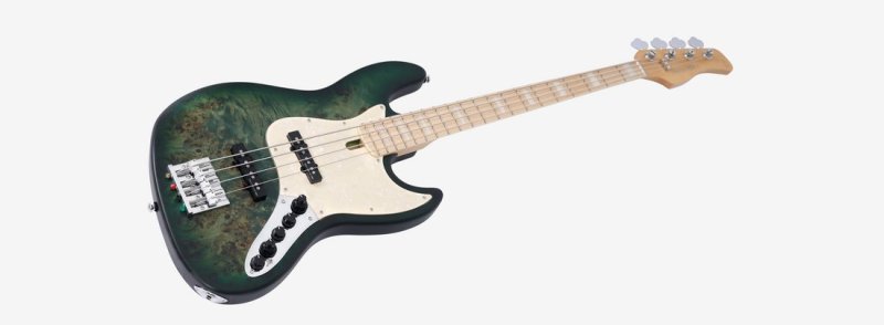 Sire Bass Guitars - Marcus Miller V7 Ash Reissue 4-String Electric Bass - Transparent Green Satin - V7-SWAMP-ASH-RI-4-TGRS