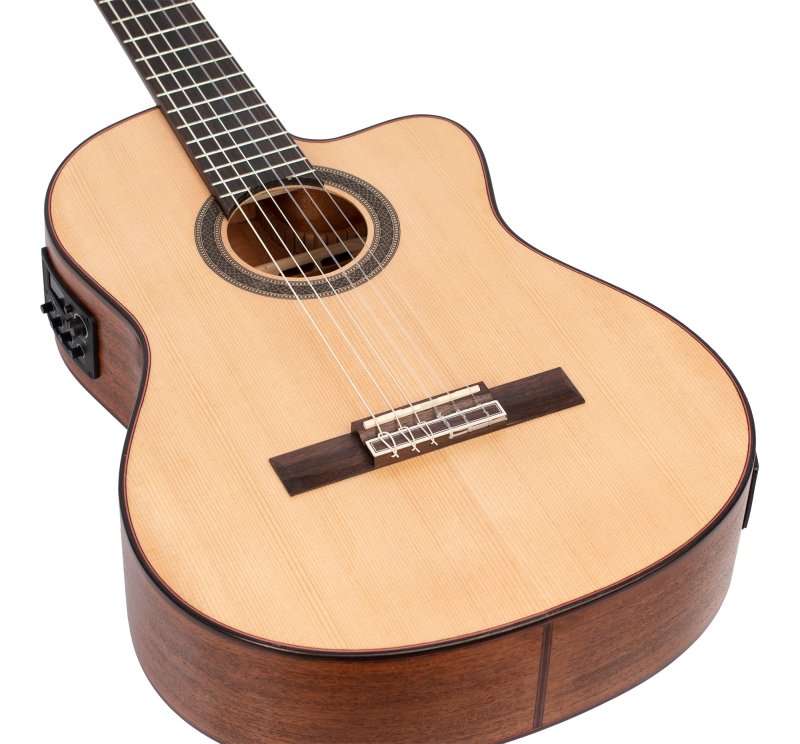 Valencia - 700 Series 4/4 Size Solid Sitka Spruce Top Classical Acoustic / Electric Guitar, Natural - VC704CE
