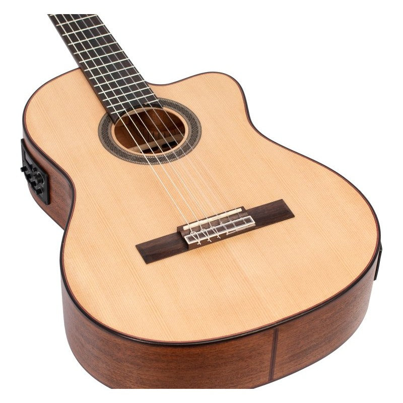 Valencia - 700 Series 4/4 Size Solid Sitka Spruce Top Classical Acoustic / Electric Guitar, Natural - VC704CE
