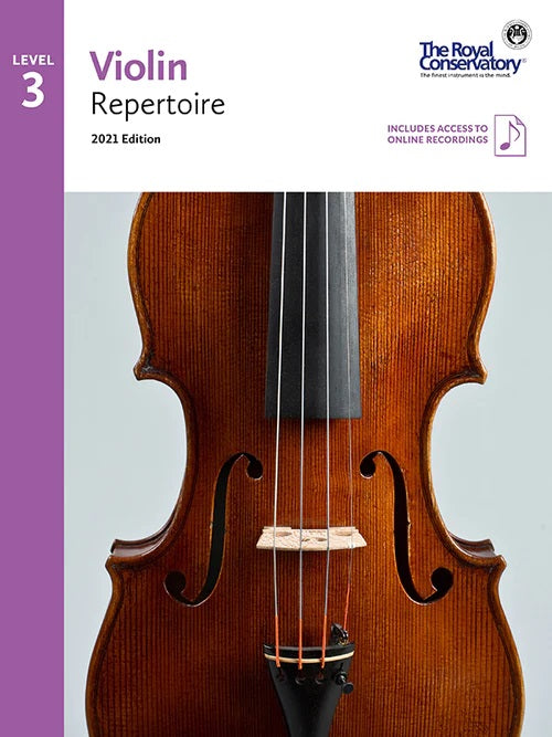 VLR03 The Royal Conservatory RCM Publishing Violin Repertoire 3 2021 Edition