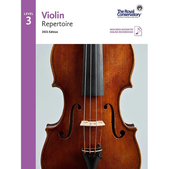 VLR03 The Royal Conservatory RCM Publishing Violin Repertoire 3 2021 Edition