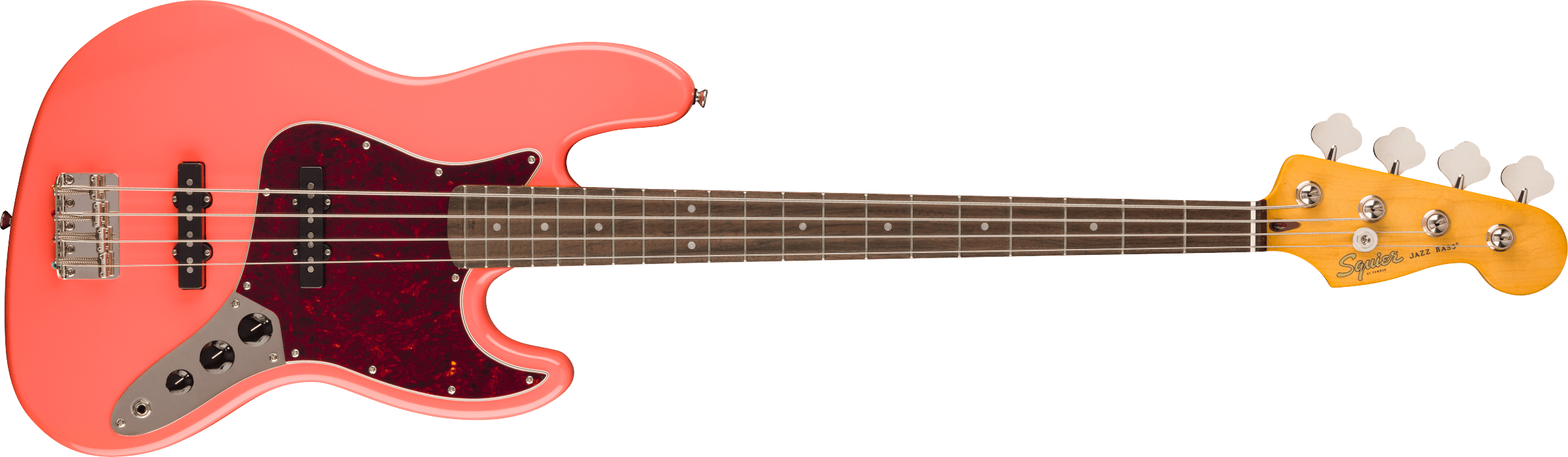 Squier - Classic Vibe™ '60s Jazz Bass® - Laurel Fingerboard - Tortoishell Pickguard - Tahitian Coral