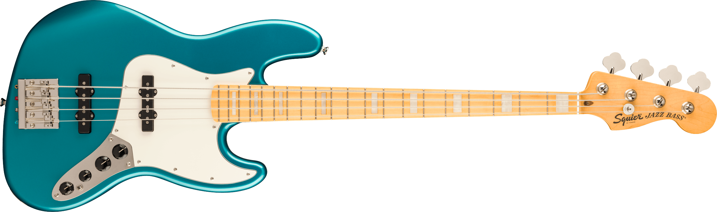 Squier - Classic Vibe™ Active '70s Jazz Bass® - Maple Fingerboard - Parchment Pickguard - Ocean Turquoise