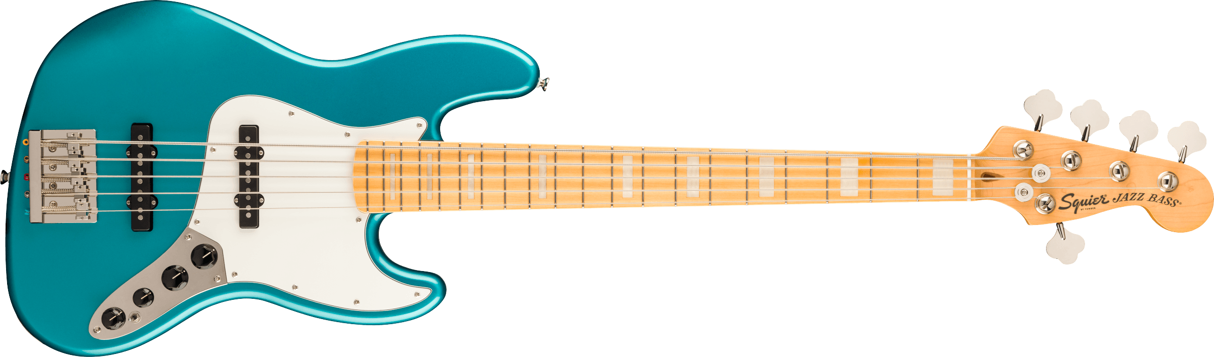 Squier - Classic Vibe™ Active '70s Jazz Bass® V - Maple Fingerboard - Parchment Pickguard - Ocean Turquoise