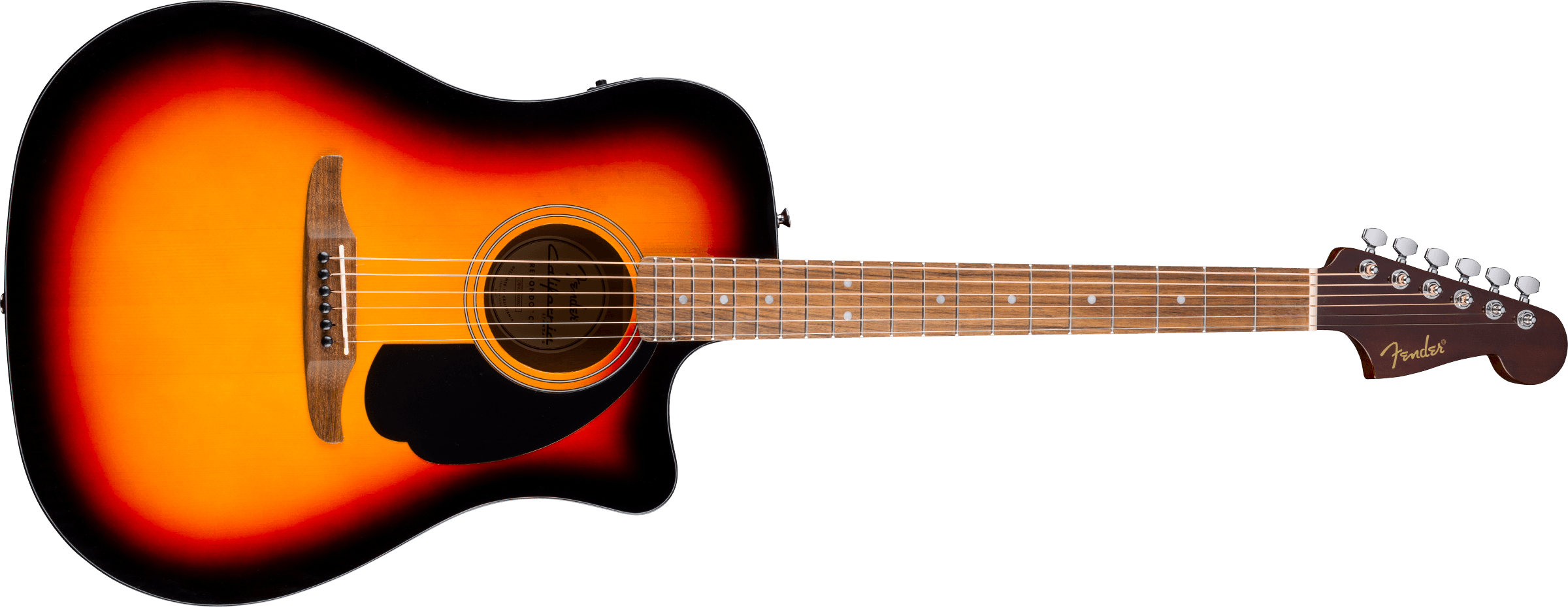 Fender - California Standard Redondo™ CE - Spruce Top - Black Pickguard - 3-Color Sunburst