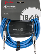 Fender - Contour™ Instrument Cable - Lake Placid Blue - 18.6'