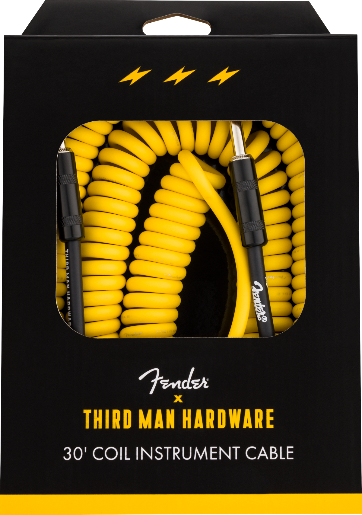 Fender - 30' Coil Cable - Fender x Third Man Hardware - Yellow - 099-0573-029