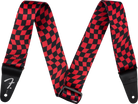 Fender - Wavy Checkerboard Polyester Strap, Red - 099-0637-209