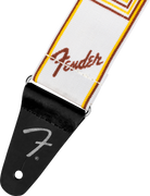 Fender - WeighLess™ Monogram Strap - White/Brown/Yellow - 2" - 099-0686-005
