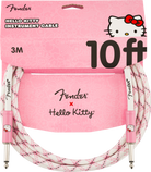 Fender - Fender® x Hello Kitty® White/Pink Woven Cable - 10' - 099-0818-123