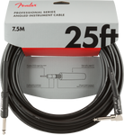Fender - Professional Series Instrument Cables - Straight/Angle - 25' - Black - 099-0820-060