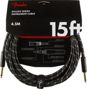 Fender - Cable, Straight/Straight, 15', Black Tweed 990820083