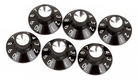 Fender - Pure Vintage Black/Silver Skirted Amplifier Knobs - (6) - 099-0930-000