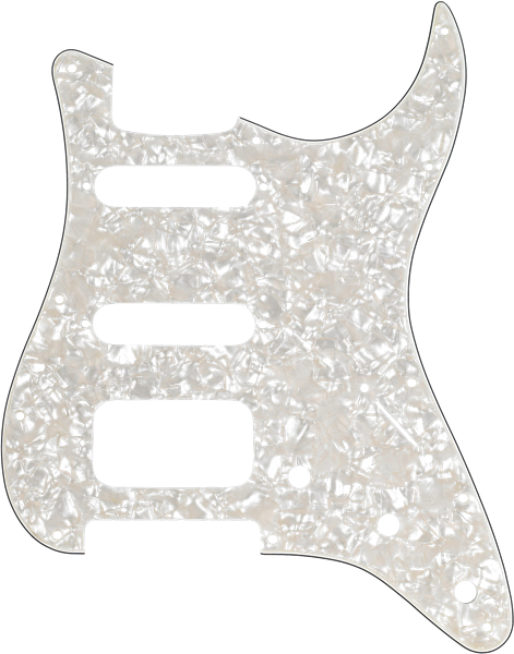 Fender - Pickguard - Stratocaster® H/S/S - 11-Hole Mount - Aged White Moto - 4-Ply - 099-1338-000